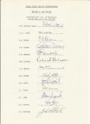 England Cricket autograph collection. Nicely presented Red folder with 12 cricket sheets including