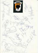 Wolves FC official headed sheet 1996/97 season.  Signed by 22.  Signed by Bull, Corica, Crowe,