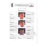 Cricket Signed World Cup Team Sheets 52 team sheets in nice album from a numbers of events inc