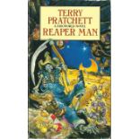 Terry Pratchett Book Reaper Man a Discworld Novel signed dedicated by Terry Pratchett. Good