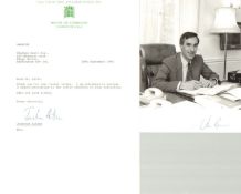 Political Autographs Collection. Folder containing over 35  signed letters and photographs of