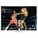 FRANK BRUNO v OLIVER McCALL signed by Bruno Only 16 x 12 photo . Good condition Est.£10 - £15
