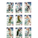 Rare Complete Set 36 Stand Up Cricket cards. 29 are signed inc Michael Slater, Jo Angel, Justin