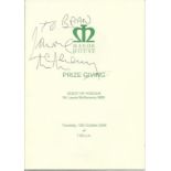 Gareth Southgate & Lawrie McMenemy signed on two programmes Southgate on RAC club dinner 2005 Ashes