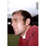 Liverpool-8x12 inch photo signed by former Liverpool striker Ian St John. Good Condition