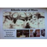 Sir Patrick Moore-16x12 inch print Albedo Map of Mars produced from observations by Patrick Moore