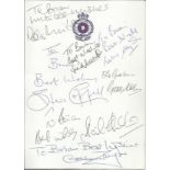 Football Multisigned RAC Club 2005 programme for The Football Dinner.  Signed to the front by Bob