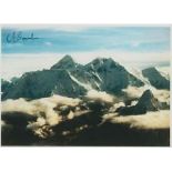 Chris Bonnington genuine signed authentic autograph photo, A 10 x 7.5 colour photo of the Himalayas