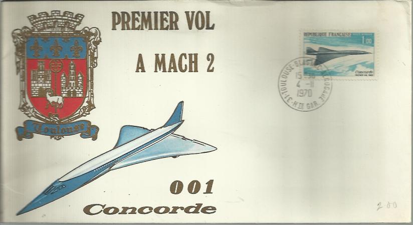 Concorde 001 First Flight at Mach 2 dated 4th November 1970 Good condition