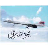 Mike Bannister Concorde authentic genuine signed autograph image, A 10 x 8 inch photo clearly