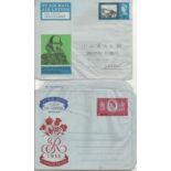 Postal history collection of 10 items.  Including free fonts and airmail letters.  Good condition