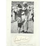 1966 World Cup Team. Set of 11 autographs Bobby Moore 3 x 2 irregularly cut signature piece, Jack &