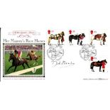 Dick Francis-Benham Horses FDC signed by author the late Dick Francis, famous for his horse racing