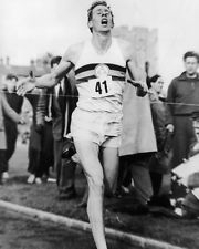 Roger Bannister 4 Minute Mile authentic signed page and photo  20cm x 25cm photo clearly signed by