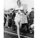 Roger Bannister 4 Minute Mile authentic signed page and photo  20cm x 25cm photo clearly signed by