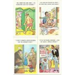 20 saucy postcards as brought back in the 1950s at the seaside.  Good condition