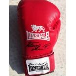 Frank Bruno-Lonsdale boxing glove signed by former Heavyweight Champion of the World, Frank Bruno.