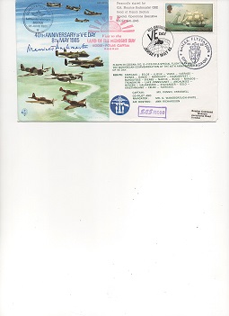 Col Maurice Buckmaster OBE Head Of French Section Signed 40th Anniversary Of V-E Day FDC. Good