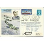 Johnnie Johnson Multisigned Historic Aviator cover, Hans Rossbach variation, numbered 6 of 19 signed