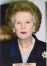 Prime Minister Margaret Thatcher signed autograph colour image, An 20cm x 30cm colour image of