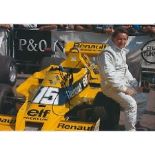 Rene Arnoux F1 Renault genuine authentic signed photo, A 20cm x 30cm colour photo of Rene Arnoux