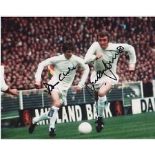 Leeds Allan Clarke Mick Jones genuine signed autograph photo, An 10 x 8 colour photo of the Leeds