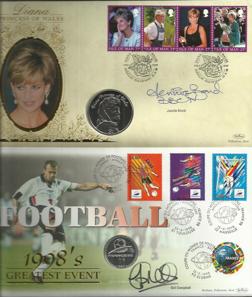 Signed Benham Coin Cover collection. 16 Coin FDCs in Red Coin Cover Album includes 1998 Q Mother - Image 5 of 5