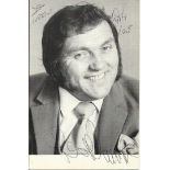 Les Dawson signed 6 x 4 b/w portrait photo to Irene. Autographs Excellent, a few tape marks to