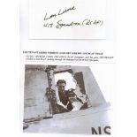 Signature of Montanan Lieutenant James Forrest Luma DFC (GB) DFC (US). Mosquito ace with 5