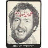 Kenny Everett signed 6 x 4 b/w portrait photo. Autographs Excellent, a few tape marks to reverse.