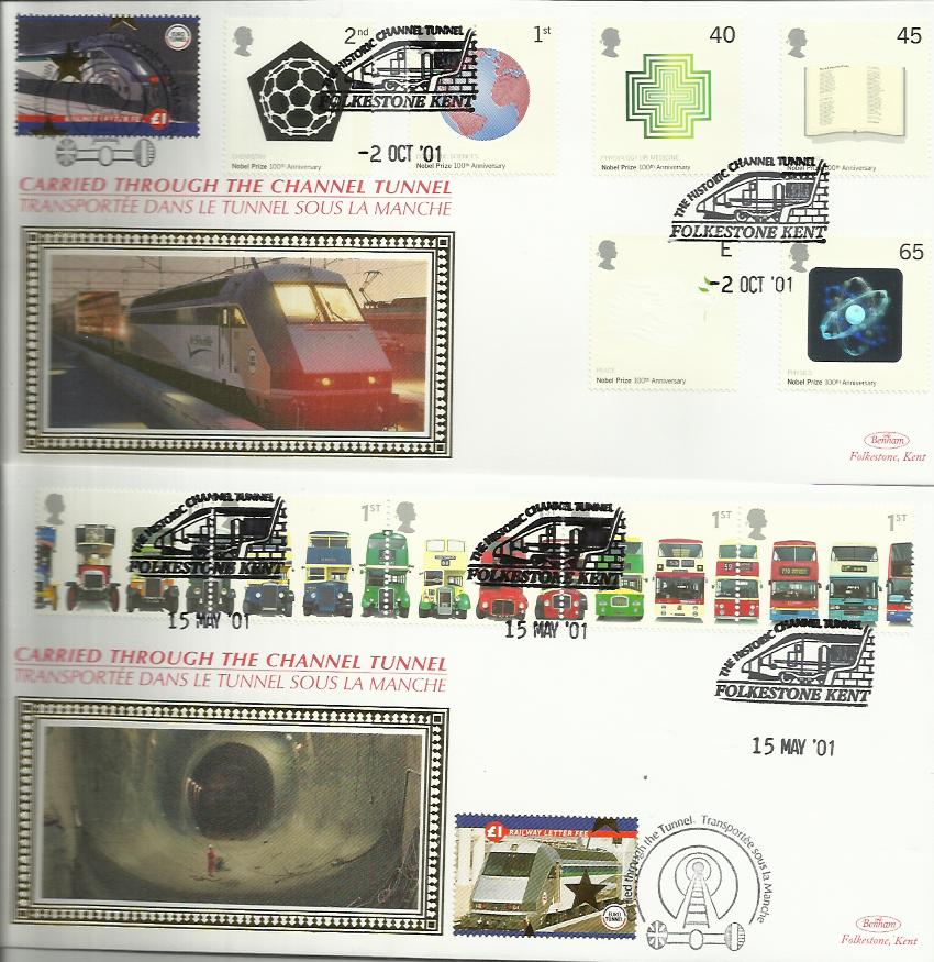 Benham Official Channel Tunnel FDCs. 20+ covers including 2001 Pond life Benham Channel Tunnel - Image 3 of 5