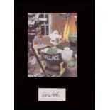 Wallace and Gromit. Signature of Peter Sallis with a picture of “Wallace.” Professionally mounted in