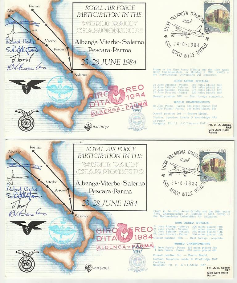 World Record Flights RD series RAF cover collection. Complete Set RD1 -12 in nice RAF black logoed