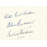 Alec & Eric Bedser cricket legends signed white paper piece. Good condition Est. £10 - 15