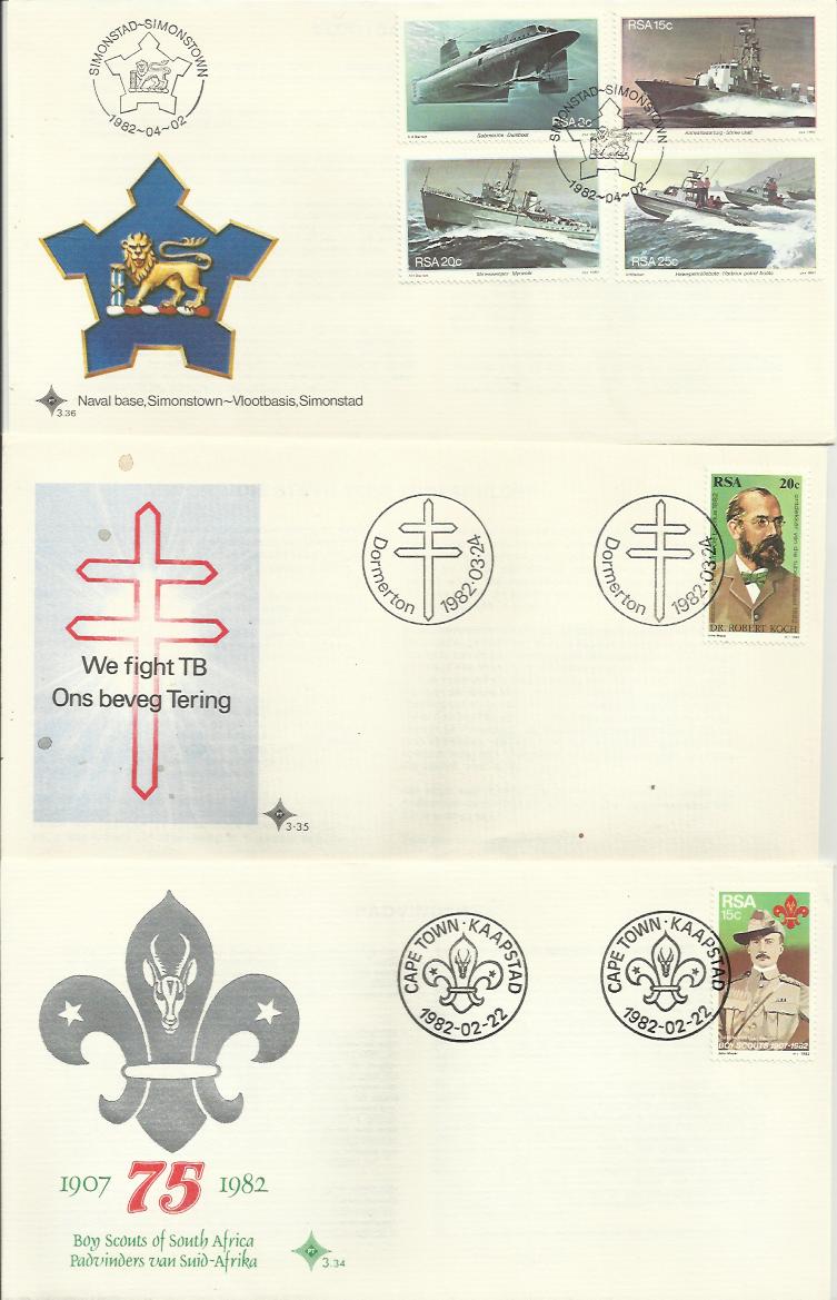 South African FDCs in Black Album. Collection of 90 cover all Full Set First Day covers from - Bild 5 aus 5