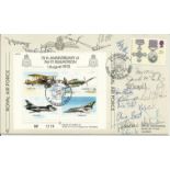 Rare JSF Tornado signed cover 13 Oct 92 BFPS 2336 Special Postmark 75th Anniv 111 Squadron. Red