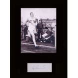 Four Minute Mile. Signature of Roger Bannister, completing the first sub-four minute mile race.