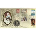 Annette Crosbie signed Queen Victoria FDC. Westminster Abbey and Tristan de Cunha postmark. Good