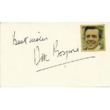 Dirk Bogarde signed white card. Good condition Est. £10 - 15