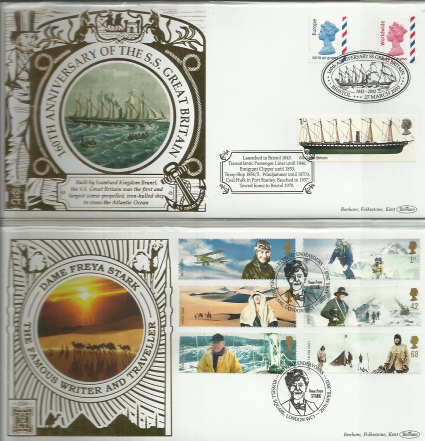 Benham Official Gold FDC collection of 24 covers in Black cover album. All have 22ct Gold borders to - Image 4 of 5