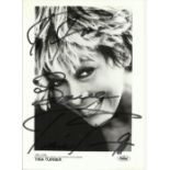 Tina Turner signed 7 x 5 b/w photo to Fiona. Autograph excellent, few tape marks to reverse. Est. £