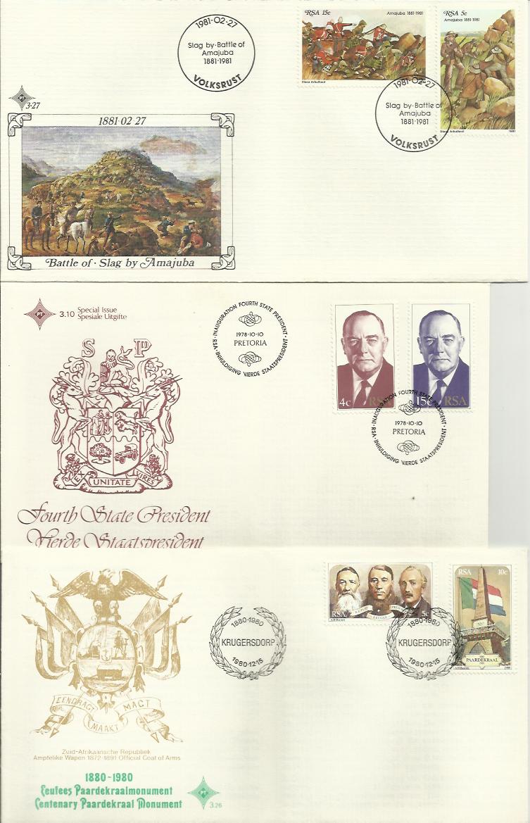 South African FDCs in Black Album. Collection of 90 cover all Full Set First Day covers from - Bild 2 aus 5