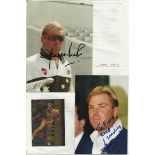 Shane Warne and Glenn McGrath collection. Consists of 2 signed photos of ~Warne and one signed