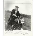 Prefab Sprout signed 10 x 8 b/w photo signed by ALL THREE members. Hole punch marks to RH border