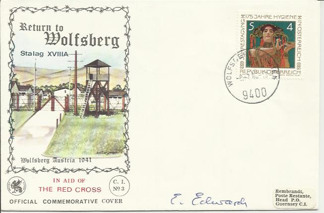WW2 POWs collection of five covers signed by WW2 POWs. Return to Wolfsberg signed by R Peters, E - Bild 3 aus 3