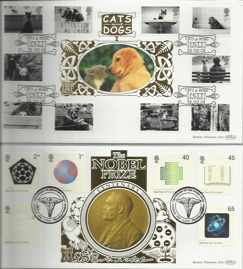 Benham Official Gold FDC collection of 70+covers in Black cover album. All have 22ct Gold borders to - Image 4 of 5