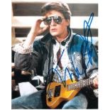Michael J Fox 8x10 photo of Michael from Back To The Future, signed by him in NYC. Good condition
