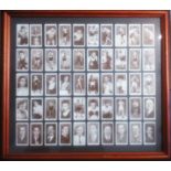 Complete set of 50 reproduction Churchman boxing personalities cigarette cards, depicting vintage