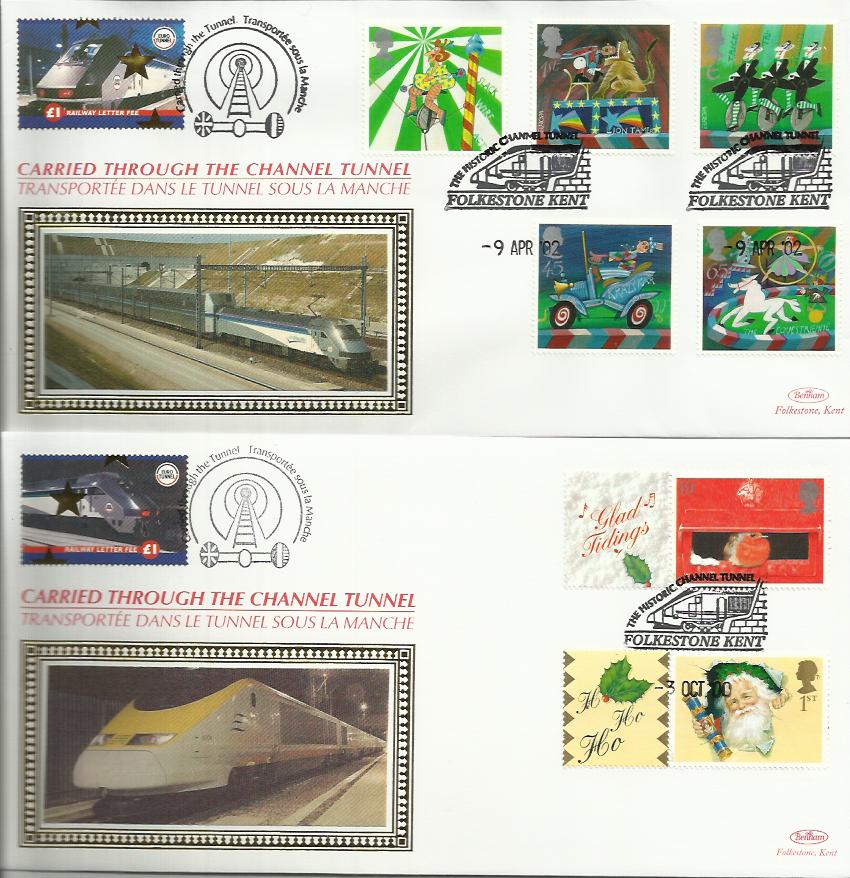 Benham Official Channel Tunnel FDCs. 25+ covers including Benham official Channel Tunnel FDC
