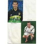 Football collection. Consisting of signed photos of Nigel Martyn and Lee Bowyer and irregular cut